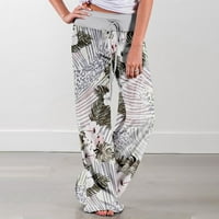 Dyegold Lounge Hlače žene udobne casual pidžama y2k hlače cvjetni print sinkovi visokih struka široke