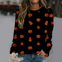 Ženska dukserica Jesen i zimske hollowene grafičke majice Trendy casual labav dugih rukava s dugim rukavima