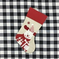 VNUB Cleariance Božićni ukras Čarapa Festival Ispis poklon torbi Privjesak Candy Bag