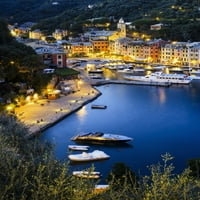 Pogled na luku u sumrak; Portofino, Ligurija, Italija Poster Print