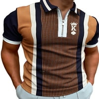 REJLUN MAN Polo majica REALEL izrez T majice Zipper Tee Classic Fit Ljetni vrhovi Ležerne prilike Pulover Pink 2xl