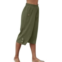 Dellytop ženski povremeni elastični struk Summer Color Summer Capri hlače