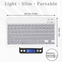 Punjiva Bluetooth tastatura i miš Combo Ultra Slim za Tecno Spark i All Bluetooth omogućen Android PC-Stone