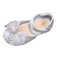 Veličina Dječja dječja cipele Modne proljeće i ljetne djevojke Sandale Dress Dance Performance Princess Cipele Sequin Rhinestone Mesh Bow kuka