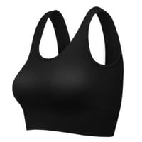 Ženska svjetlost podržava bešavne sportske grudnjake bežične joge Bralette u obliku gornje crne s