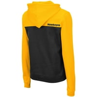 Ženski kolosseum zlatni ugljen Iowa Hawkeyes Aidan Lagana polu-zip hoodie