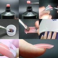 Proširenje noktiju, brzo suho klizanje Dual funkcija četkica UV ekstenzije Nail Builder Glue Kit, komplet