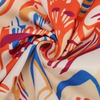 Dyegold nacrtajuće hlače Žene Ljeto visokog struka cvjetni ispisani putnici Comfy casual ravna široka