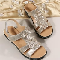 Honeeladyy ljetne dame papuče, casual ženske cipele rimske casual creve cvjetne sandale za žene sandale