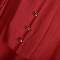 Ženska majica s dugim rukavima okrugla vrat Štampani ulica trend ženskih majica s dugim rukavima crvena veličina XL