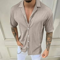 Sanbonepd muške košulje za ruke muškarci casual short rukavske proljeće ljeto odsjek skraćenih majica