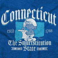 Connecticut CT Ustav Smurfs Muška grafička majica Tees Brisco Marke L