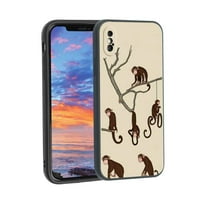 Kućište za životinje-majmun, deginirani za iPhone CASE Muške žene, fleksibilan silikonski udarni futrola