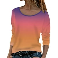 Miayilima ženske košulje casual vrhove košulje za žene zimski pad dugih rukava okrugli izrez T-majice
