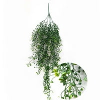 Anna simulacija zelena biljka Perzijski list viseći zlatni zvono dekoracija ratana balkon zida lažna cvijeća viseća košarica biljka