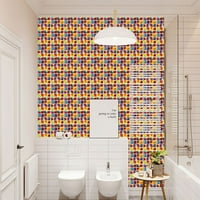 Mozaičke naljepnice za zidne pločice, DIY samoljepljiva vodootporna ljepljiva pozadina, kuhinja kupatilo pločica Zidna umjetnost naljepnice Kućni ukras