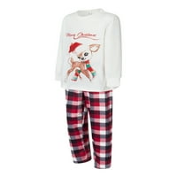 Porodica koja odgovara Božićne pidžame, baby rhoper slovo jelena ispis dugih rukava i plažene hlače za spavanje