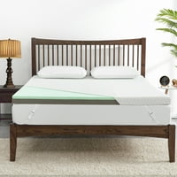 Topper madraca, u dual sloj memorijskim madracem pjene od bambusovog poklopca, srednji čvrsti krevet