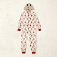 Sdjma roditelj-dijete topli božićni set tiskani kućni trošak pidžama sa skakapom sa kapuljačom