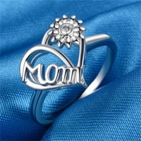 Ženski prstenovi Sunce Suncokretoročni srčani prsten Ljubav mama prstenovi za žene Kreativna ljubav
