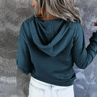 Ženska kapuljača sa dugim rukavima dugih rukava, pulover za bluzu TOPS TIETOC