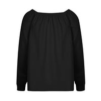 Kali_store majice s dugim rukavima za žene Ženske vune V izrez Striped gumb prema dolje srušeni kasuta