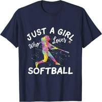 Samo djevojka koja voli majicu softball