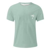 iopqo muns majica mužjak ljetna plaža Little Tree Ispišivanje majica bluza s kratkim rukavima O vrat na vrhu majicaGraphic tees muški majice mint zelena 3xl