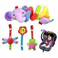 Kid Baby spiralni krevet sa igračkama Edukativne plišane igračke za viseće igračke za dizalicu za auto sjedala mobilna, novorođenčad za dječju spirale plišane igračke za kreveti za krevet