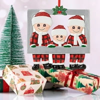 Vise Obiteljski božićni ukras Personalizirana porodica ukrasnog božićnog uređenja za odmor Kućni ukras + b