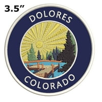 Lake Dock - Dolores - Kolorado 3.5 Vezeni patch gvožđe ili šivaju ukrasne zakrpe za vez - prirodne životinje vukovi za planinarske staze - Grb značke - novost amblem - Novelty