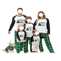 Podudaranje porodične pidžame postavlja Božićno PJS Pismo Ispis Top i plaćene hlače Jammies Sleep odjeća