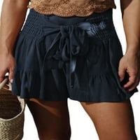 Žene Ljeto Plaže Kratke hlače Visoke kratke hlače široke noge mini pant labavi dno Lounge Navy Blue