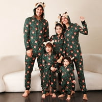 Porodična Božićna PJS Podudarni setovi za odrasle djeca beba, muške modne slatke elk faun print božićne