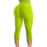 Labakihah Yoga & Nbsp; Hlače Ženska mjehurić dizanje vježbi Fitness Trčanje visokog struka joga hlače zeleno