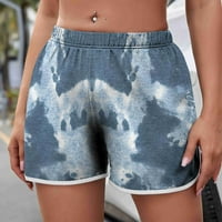 Borniu Ženske kratke hlače Elastični struk Ležerne prilike ljeti ljetni ispis Atletski kratke hlače sa džepovima Brzo suhe trke za tekuće kratke hlače