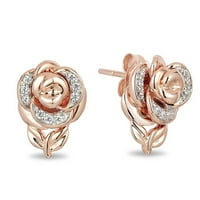 Modni rhinestone Rose cvjetni privjesak ogrlica na minđuša prsten nakit prsten 9