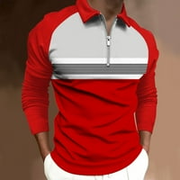 Muške košulje Ovratnice Redovni fit prugasti ispis dugih rukava košulje za bluze Casual Baggy Laghtweight