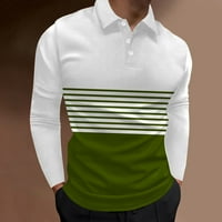 Polo majice za muškarce muške cijele sezone slobodno vrijeme modne šivanje boja kontrast dizajn rever