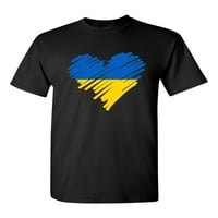 Ukrajina Ukrajinska Srca Love Flag Pride DT Odrasli Majica Tee