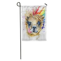Peruanski akvarel Llama Tee Alpaca Amerika Prekrasna slatka zastava za zastavu Kućni baner za zastavu Baner Baner