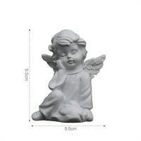 Velitoy White Baby Molitve Angel Statue Ornament Početna Desktop Dekor smola