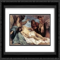 Anthony Van Dyck matted crnarna ukrašena umjetnost Art Print 'The Lament of Hrista'