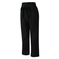 Iopqo kratke hlače za žene ženski retro cvijet od tiskanog elastičnog struka zakrpa za patch casual pantalone ženske casual pantalone crne xxl