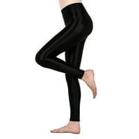 Ženske sjajne metalne vježbe gamaše visokog struka kompresije Yoga hlače zagrijavaju aktivne odjeće