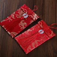 Farfi Tassel Design Red Paket Višestruki uzorci Tradicionalna tkanina Novogodišnji Crveni paket za vjenčanje