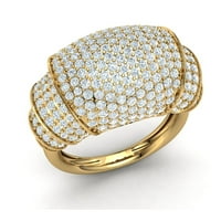 Real 3,25carat okrugli rez Diamond Prong ženski ukras za brisanje svadbeni prsten za svadbeni bend čvrsti 14K Gold GH I1