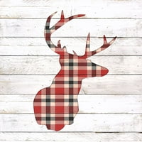 Plaid Silhouette Poster Print od Allen Kimberly
