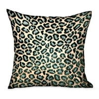 Plutus Jade Velvet Cheetah Green Animal Motiv Luksuzni jastuk za bacanje dvostrano 24 24