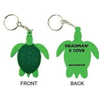 Deadman's Cove Washington Suvenir Green Turtle Privjesak